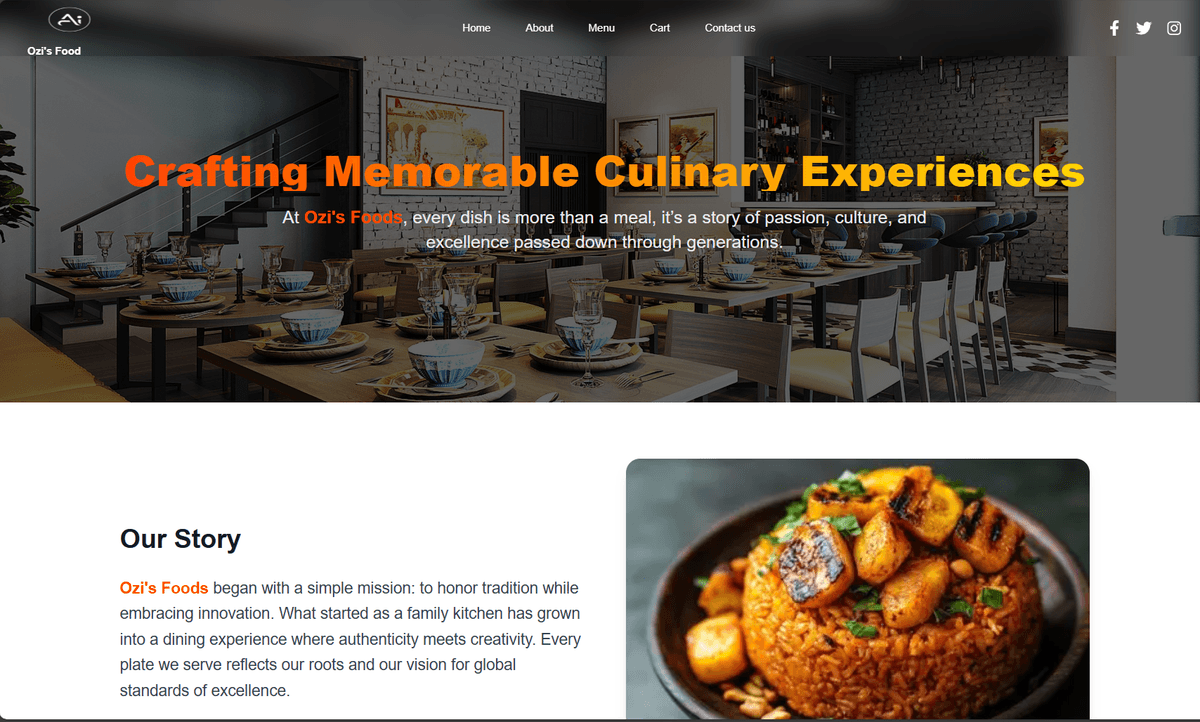 Ozis – Nigerian Food Ordering & Restaurant Management Platform